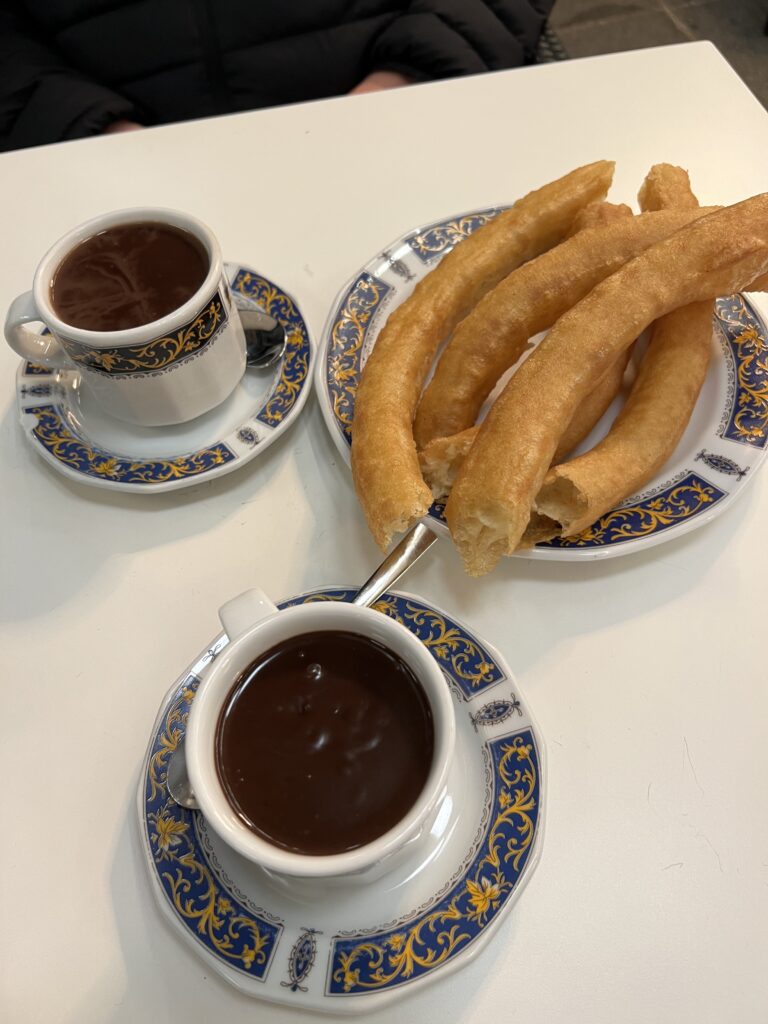 churros y chocolate in spain